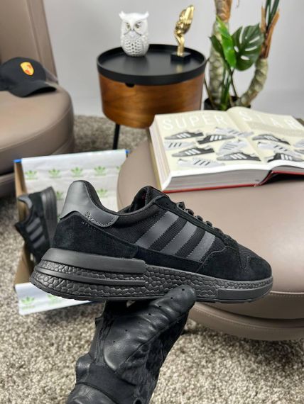 Кроссовки ZX 500 RM All Black замша , текстиль весна / лето / осень A3614 44 28 см | Зображення 6