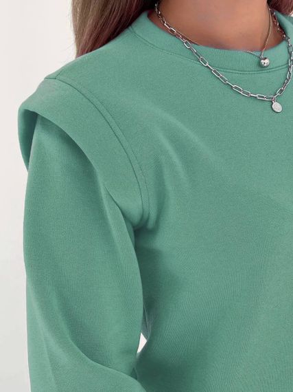 Женское теплое платье в спортивном стиле на флисе GF2555 размер 50/52, цвет фисташковый | Зображення 2