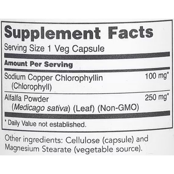 Комплекс для пищеварения Protocol for Life Balance Chlorophyll Extra Strength 100 mg 90 Veg Caps | Зображення 1