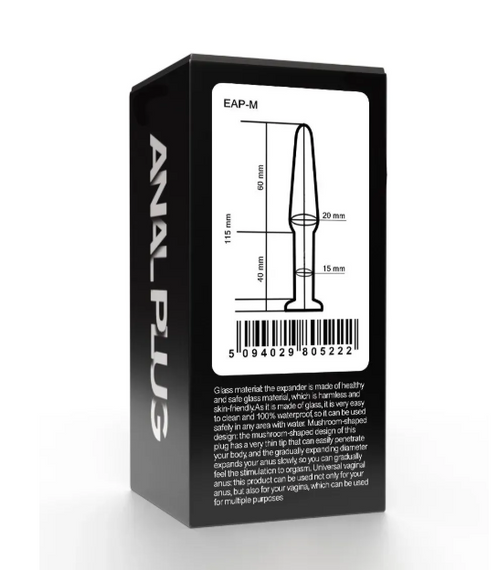 Анальный плаг из стекла EGZO EAP-M ( длина 11.5 см, диаметр 2 см Sex Aura | Зображення 4