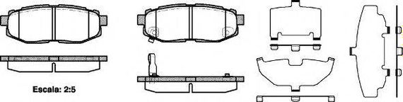 Колодка гальм. диск. SUBARU LEGACY задн. (вир-во REMSA) REMSA 122801 на SUBARU TRIBECA (B9)