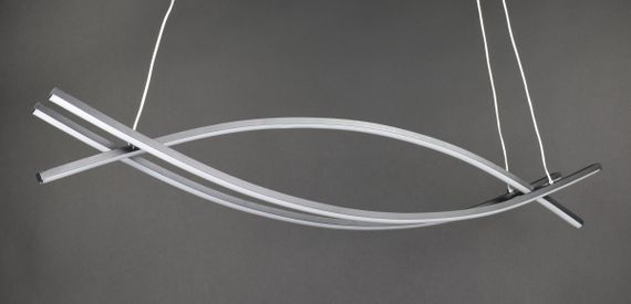 Люстра світлодіодна підвісна LED світильник для квартири на стелю лед 27493 Чорний 25-100х12х120 см. | Зображення 4