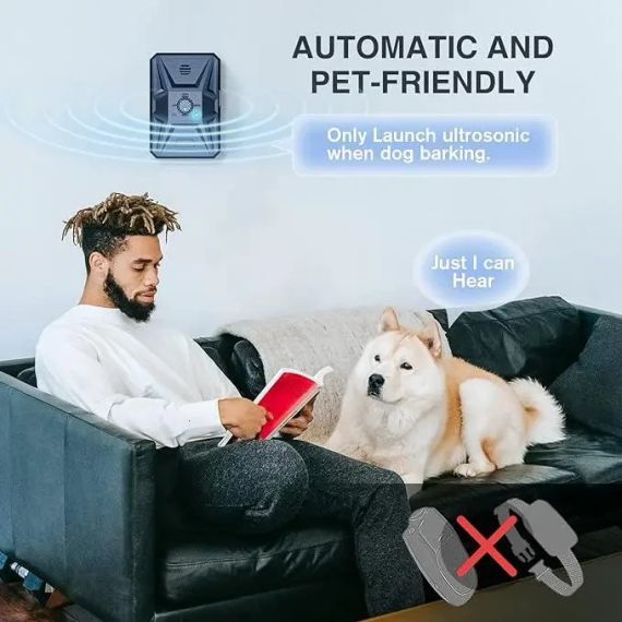Антилай, Устройство контроля лая собак QueenMew Sonic Bark Deterrents, Ультразвуковой антилай собак | Зображення 4