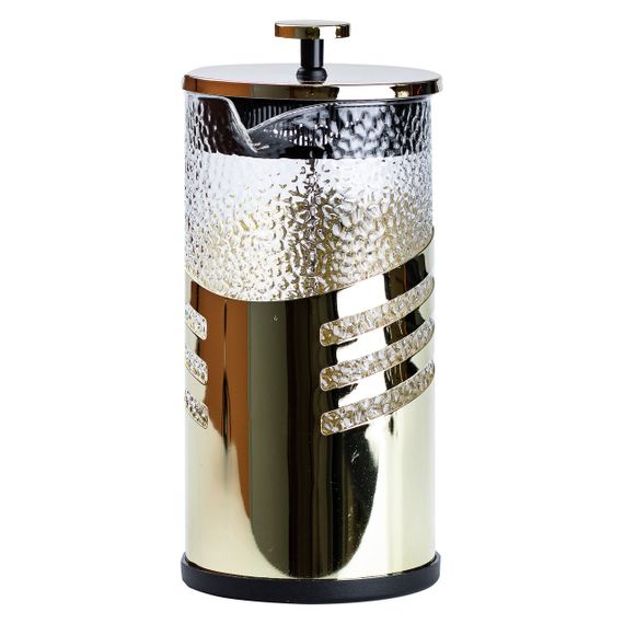 Чайник для заварки з френч пресом і фільтром 1 л Золотий | Зображення 3