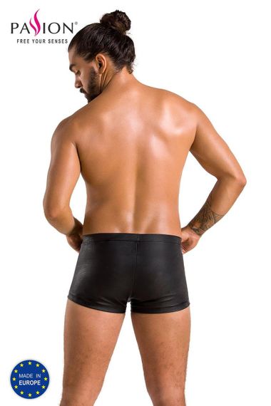 Чоловічі шкіряні боксери з клапаном Passion 050 SHORT PATRICK L/XL Black Sex Aura | Зображення 5