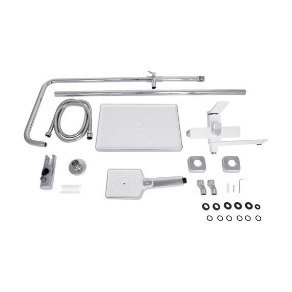 Душова система універсальна Qtap Presto на три споживача (з виливом) QTPRE111CRW45580 Chrome/White | Зображення 8