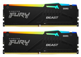 Пам&#039;ять ПК Kingston DDR5 64GB KIT (32GBx2) 5200 FURY Beast RGB KF552C40BB2AK2-64