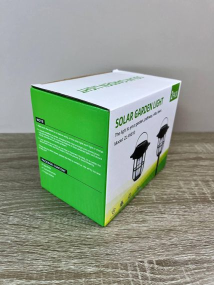Сонячний садовий ліхтар Solar Garden Light ZL-W610 2 шт для освітлення доріжок клумб газонів Чорний | Зображення 6