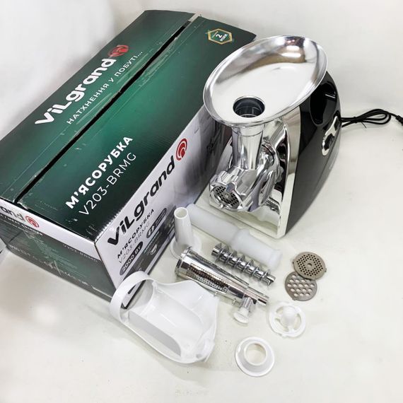 М'ясорубки для ковбаси ViLgrand V203-BRMG 2000 Вт, Топ м'ясорубок, Електром'ясорубка бюджетна GQ-53 | Зображення 4
