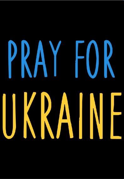 Футболка чоловіча чорна з принтом "Pray for Ukraine", S | Зображення 1