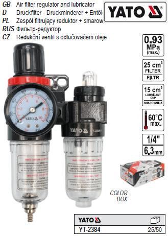 Фільтр фільтр редуктор 1/4" 25см3 YATO-2384