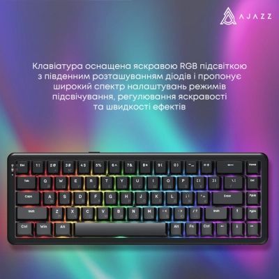 Клавиатура Ajazz AK680 MAX Magnetic Switch RGB USB Black (AK680-WM-B-A) | Зображення 2
