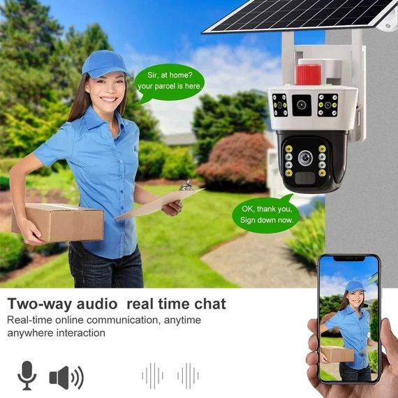 Камера відеоспостереження PTZ WiFi з сонячною панеллю XPRO TP34-4G/TD35 V380PRO (45047-16979_1980) | Зображення 4