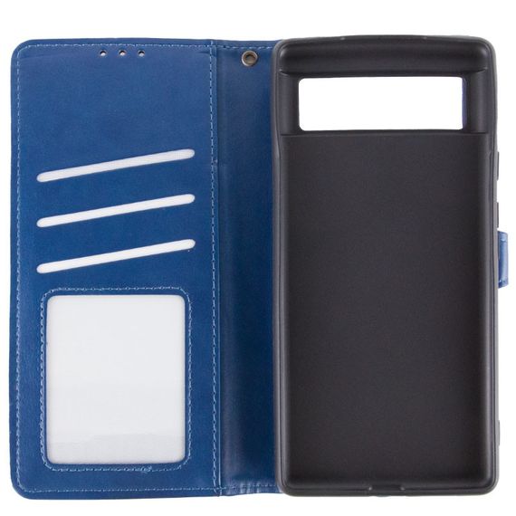 Шкіряний чохол-книжка GETMAN Gallant (PU) для Google Pixel 6 Pro Синій | Зображення 3