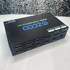 EZCOO 8K HDMI KVM-перемикач 4x1 з USB 3.0 KVM - 4K 120 Гц Hotkey Switch (ez-sw41h21-kvmu3p) Б/У