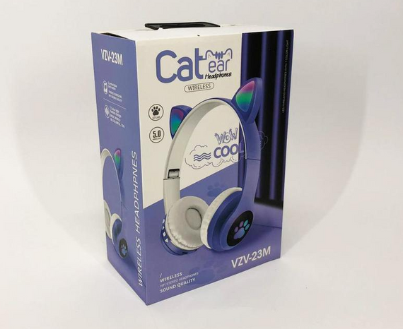 Бездротові навушники Cat Ear RGB VIV-23M (Синій) | Зображення 3