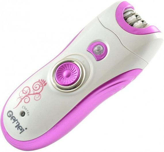 Женская электробритва эпилятор для лица бикини ног Gemei 3056 пинцетный эпилятор пемза с бритвенной насадкой | Зображення 5