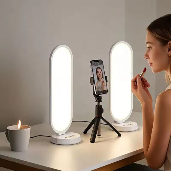 Світлодіодна LED лампа Desktop Fill Light K-52 CCT з пультом 3000-6500K (для блогерів та візажистів) (66,0*19,0cm) | Зображення 8