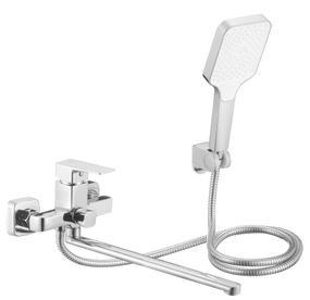 Змішувач для ванни Lidz Orion 005 Chrome з душовим гарнітуром LDORI005CRM48094