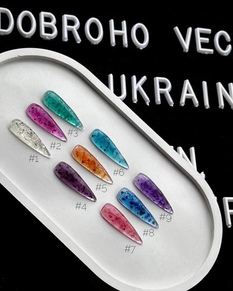 Гель з сухоцвітами Crooz Flower Gel №6 (прозоро-блакитний) 5 мл | Зображення 4