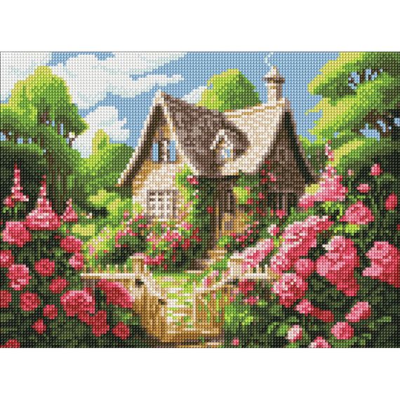 Алмазная мозаика "Уютный домик" AMO8141, 30x40 см