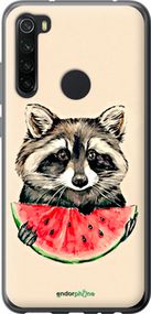 Чохол на Xiaomi Redmi Note 8 Єнотик з кавуном "4605u-1787-2448"