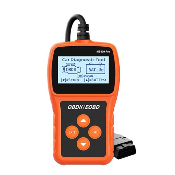 Сканер MS309PRO OBD2, діагностичний інструмент, тестер акумулятора, зчитувач кодів несправностей | Зображення 1
