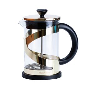 Чайник прозрачный заварочный с френч прессом 800 мл Золотой HP33540PGL