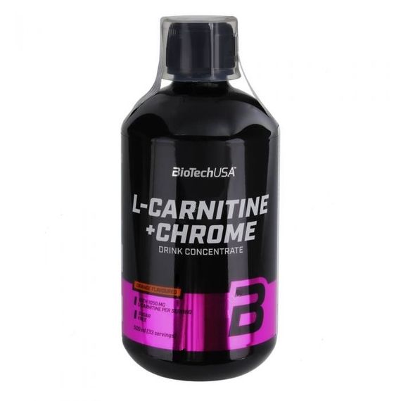 Жироспалювач для спорту BioTechUSA L-Carnitine 35.000+Chrome 500 ml Orange