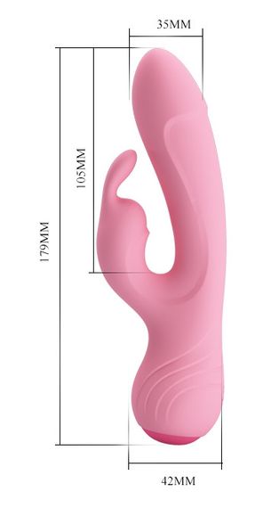 Вібромасажер з кліторальним стимулятором Pretty Love - Broderick, BI-014644-1 Sex Aura | Зображення 7