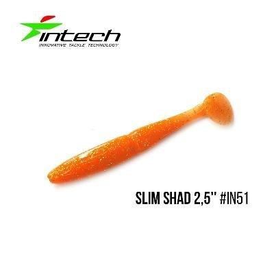 Силіконова приманка, Їстівний силікон Intech Інтеч Slim Shad 2,5"12 шт IN51