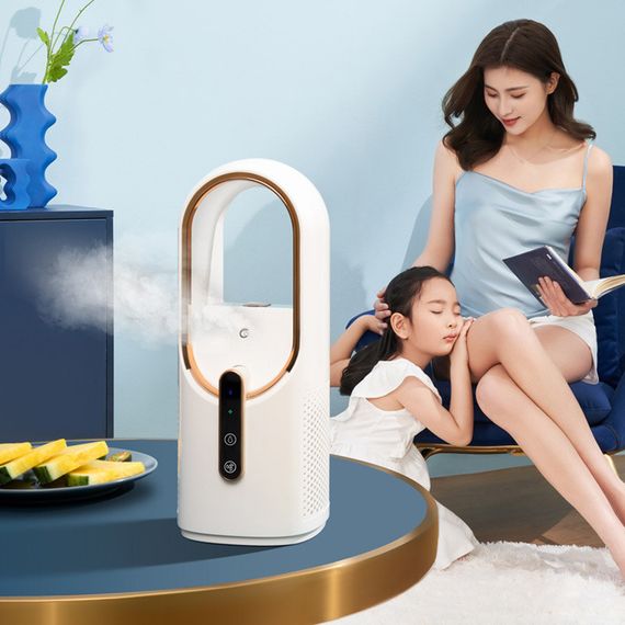 Настільний вентилятор F6 2in1 з зволожувачем повітря 2200mAh White | Зображення 6