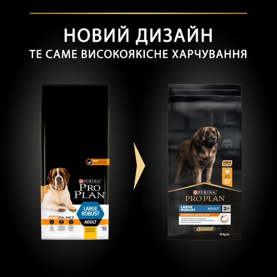 Сухой корм Purina Pro Plan Large Robust для взрослых собак крупных и гигантских пород с курицей 14кг