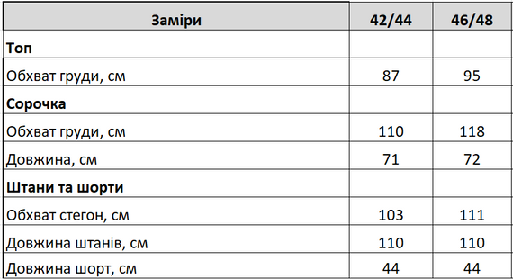 Женский летний костюм 4 в 1 рубашка, топ, брюки и шорты ZE1400 цвет сиреневый размер 46/48 | Зображення 3