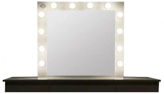 Столик косметичний з дзеркалом і LED-підсвіткою Bonro B072 білий 20000024 | Зображення 5