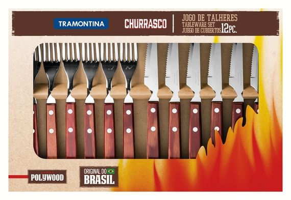 Набір приборів для гриля Tramontina Barbecue Polywood, 12 предметів