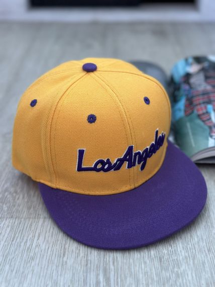 Кепка снепбек (Snapback) Лос-Анджелес (Los Angeles) Помаранчево-фіолетовий 56-61р (9109) | Зображення 2