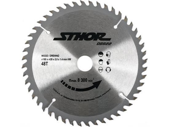 Диск пильний по дереву Ø-160/20х2мм 48 зубів Польща STHOR-08822