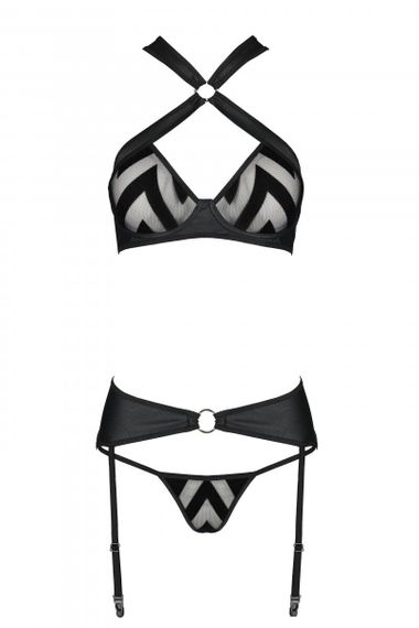 Набор с поясом для чулок Passion Hima Set Черный 2XL/3XL | Зображення 2