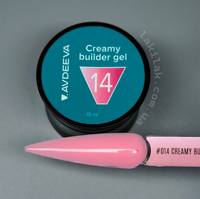 Моделюючий гель AVDEEVA Creamy builder gel №14 (ярко-розовий) 15мл HEMA & TPO FREE