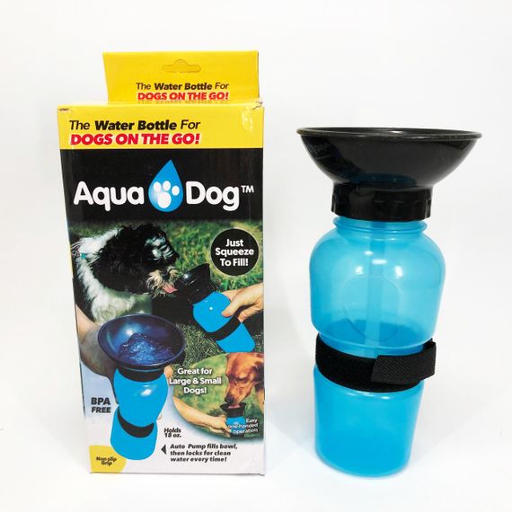 Поїлка для собак дорожня переносна Aqua Dog 537 мл портативна пляшка для великих та дрібних собак FS-97 WX-73 | Зображення 5