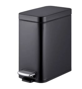 Відро для сміття Mixxus Premium Quadro-TC0105 Black з плавним закриттям, прямокутне, 5 л, чорний (MI7061)