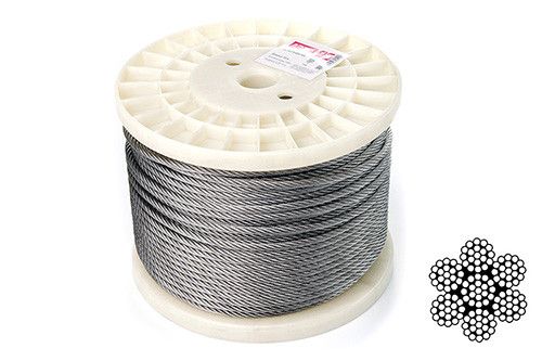Трос 5 мм DIN 3060 (6х19+1х19) неіржавкий А2 100 м APRO WR-G5N1