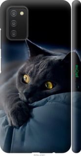 Чохол на Samsung Galaxy A03s A037F Димчастий кіт "825m-2381-2448"