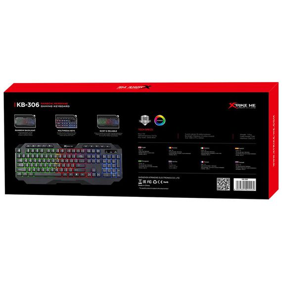 Клавіатура Xtrike ME KB-306 LED USB UA Black (KB-306UA) | Зображення 7