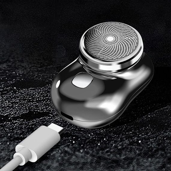 Акумуляторна міні бритва-брелок (6,5х4,6см), з USB, колір Рандом / Бездротова електробритва з вбудованим акумулятором | Зображення 4