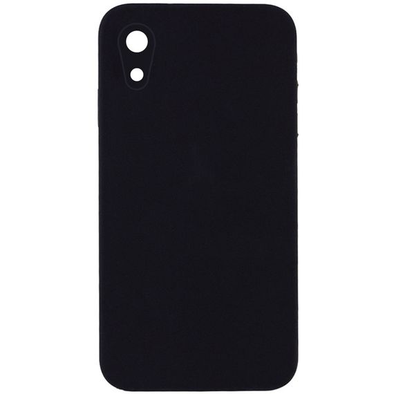 Silicone Case Square Full Camera Protective (AA) NOLOGO для Apple iPhone XR (6.1") Черный / Black