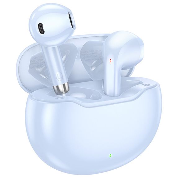 Беспроводные TWS наушники Hoco EW61 June Milky White Технічка, Blue, Да, Без кріплень, Вакуумні, Бездротове