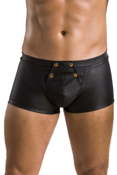 Чоловічі шкіряні боксери з клапаном Passion 050 SHORT PATRICK L/XL Black Sex Aura