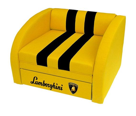 Дитяче розкладне крісло-ліжко Smart SM 003 Lamborghini жовте з шухлядою для білизни, для дітей і підлітків | Зображення 6